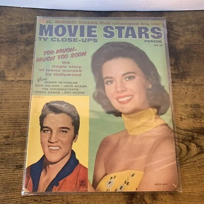 Rare Gossip Entertainment Movie Stars Magazine June 1958 Elvis Natalie Wood VTG - Image 1 of 4