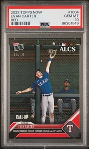 PSA 10 Evan Carter 2023 Topps Now #1004 Red SP #6 of 10 Rookie Card - Picture 1 of 1