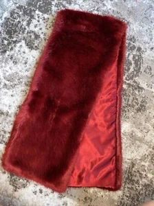 EUC WHITE HOUSE BLACK MARKET FAUX FUR WRAP WITH POCKETS - Picture 1 of 4