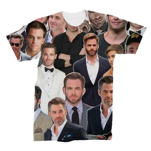 Chris Pine Photo Collage T-Shirt - Picture 1 of 2