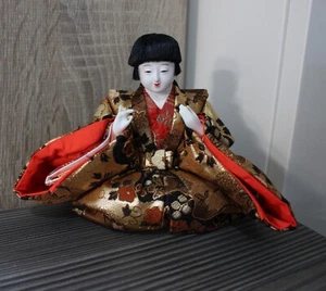 Traditional Japanese Hina Doll Musician Handcrafted Kimono Girl Boy Festival - Picture 1 of 4