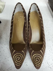 GAROLINI Shoes LEATHER made in ITALY size-8.5 - Picture 1 of 4