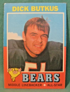 1971 Topps #25-Dick Butkus-Chicago Bears-Salón de la Fama-#3648 - Imagen 1 de 2