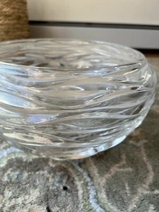 Bol en cristal vague en verre art Tiffany and Co Emil Brost 7x11" signé - Photo 1/11