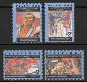 Philippinen 1992 Jahrhundert Gründung von Katipunan - Satz 4x Briefmarken - postfrisch - Bild 1 von 2