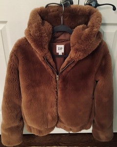 gap faux fur bomber jacket