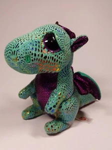 Ty Beanie Boos Collection Plush Toy "Cinder" Dragon 6" Tall Cute Sad Baby Babies - Picture 1 of 6