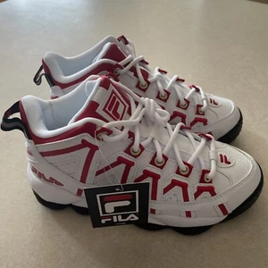 Fila Stackhouse Spaghetti Kids size 4.5 White/Red New - Picture 1 of 7