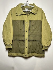 Women's Two Tone Quilt Lined Jacket - Future Collective Green Large - Picture 1 of 3