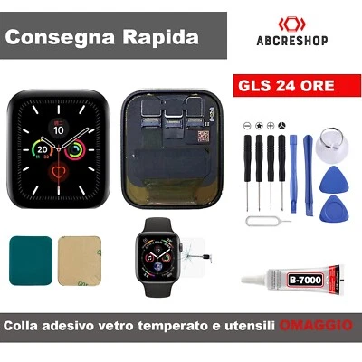 DISPLAY TOCUH ORIGINALE APPLE WATCH QUINTA SERIE 5 5-40 5-44  SE 40mm 44mm LCD - Image 1 of 3