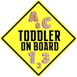 Toddler on Board  | Laminated Vinyl Decal Sticker Label - Picture 1 of 9