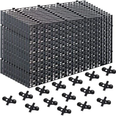 HAIABEI 12Pcs Aquarium Fish Tank Divider Plastic Egg Crate Aquarium Filter Bottom Tray