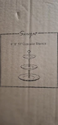 Soporte de pastel de cerámica de 3 niveles para boda, postre Cupcakes Stand para servir fiesta de té... Foto 1 de 4