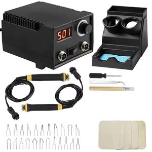 Kit Bruciatore a Legna, Temperatura Regolabile 200~700°C con Display, Doppia Uscita Por - Foto 1 di 7