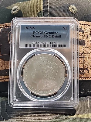 1878 S Morgan Silver Dollar PCGS Genuine Cleaned-UNC Detail #29 - Image 1 of 4