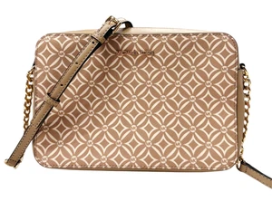 $198 RARE Michael Kors Jet Set Large EW Crossbody Bag Camel w/Gold Hardware NWT - Picture 1 of 7