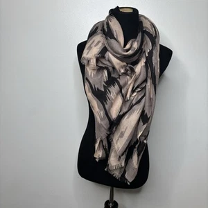 New Womens Lola Rose London Diagonal Animal 100% Wool Scarf - Picture 1 of 9