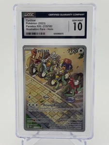 2023 Pokemon Cyclizar SV04: Paradox Rift #215/182 Illustration Rare HOLO CGC 10 - Picture 1 of 2