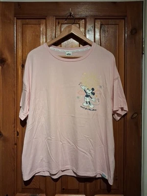 GEORGE size 16/18 Pink Mickey Mouse Ladies Loungewear Top -worn Once Vgc - image 1 of 4