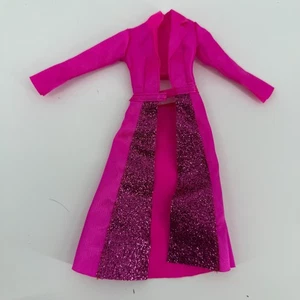 Barbie/Kayla Spy Squad Deluxe Puppenkleidung: PINK Satin/Glitzer offen KLEID JACKE - Bild 1 von 7
