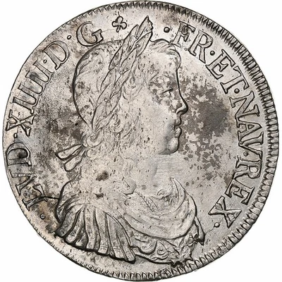 [#1287026] France, Louis XIV, Écu à la mèche longue, 1649, Montpellier, Sil, ver - Image 1 of 2