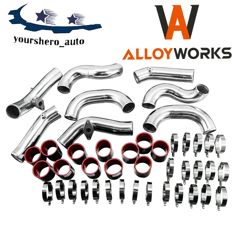 Turbo Intercooler 70mm Piping Kit For 09-15 2013 Nissan GT-R R35 VR38DET VR38 - Изображение 1 из 4