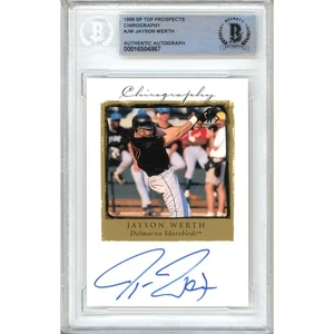 Jayson Werth Signed 1999 SP Top Prospects #JW Phillies Beckett BAS Slabbed Auto - Picture 1 of 5