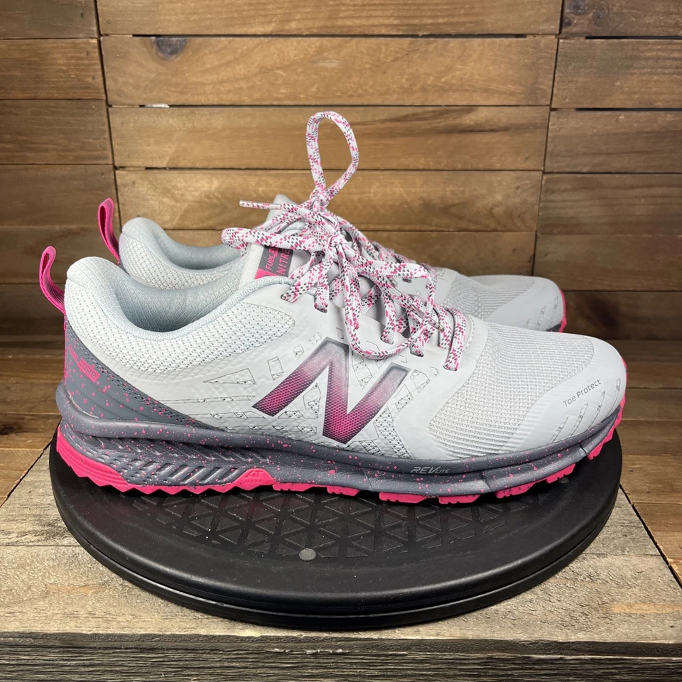 New Balance NB Nitrel Mujer Talla 8.5B Trail Running Gris Rosa Caliente Zapatos SIN PLANTILLA Foto 1 de 4