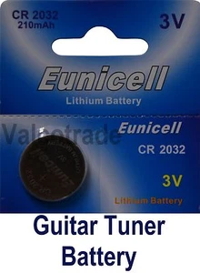 Accordatore per Chitarra Ricambio Batteria CR2032 Eunicell 3V ( Cr 2032 DL2032 - Foto 1 di 1