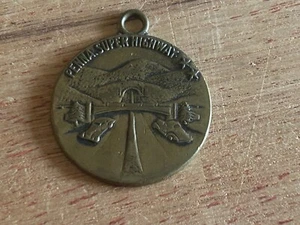 Penna Super Highway FOB Medal Pendant Pioneer Tunnel Appalachian Mountains Vtg - Picture 1 of 21