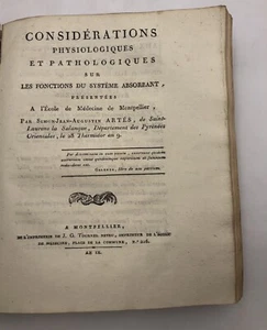 Considérations physiologiques sur les fonctions du système absorbant, 1801 - Picture 1 of 2