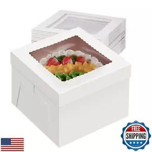 Packpal 24 Pack Cake Boxes 12 Inch, Sturdy 12x12x8 Inch Bundt Cake Boxes for - Picture 1 of 5