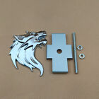Chrome Front Grille Metal Wolf Head Auto Emblem Sport Racing Left Grill Badge Dodge H100