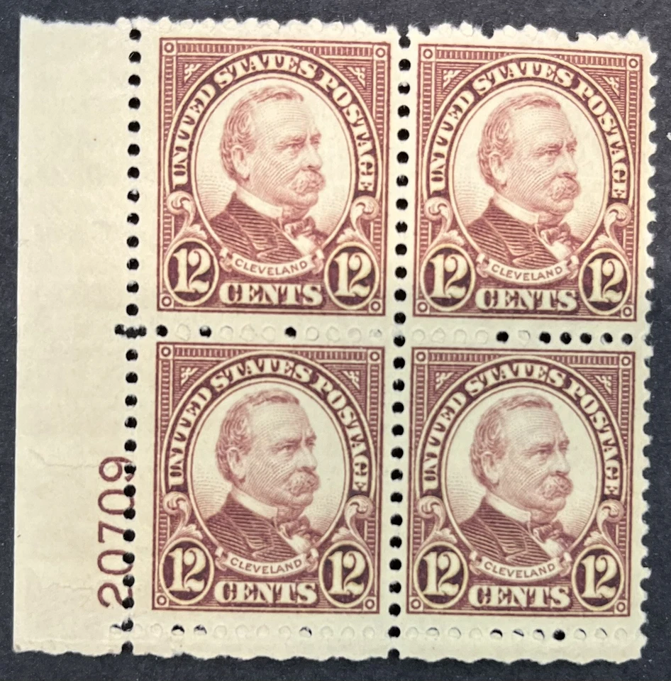 US #693 plate block (4) 12 cent Cleveland 1931,  MNH OG - Image 1 of 1