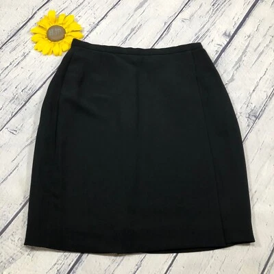 Emanuel Ungaro A-Line Wrap Skirt Womens Sz 8/42 Stretch Above Knee Black bt3466 - Image 1 of 4