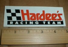 Vtg Old Hardee's Racing Team Fast food Restaurant racing Decal Sticker NASCAR