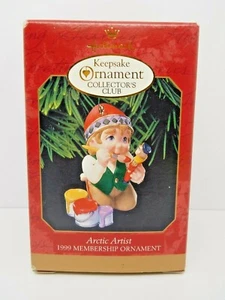 Hallmark Keepsake Ornament Arctic Artist Collectors Club Membership 1999 - Picture 1 of 5
