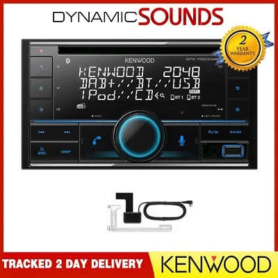 Kenwood DPX-7300DAB CD/MP3 Car Stereo With DAB Bluetooth USB Alexa Ready - Image 1 of 4