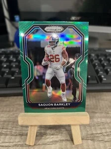 Saquon Barkley 2020 Green Prizm Football Refractor Card #160 New York Giants - Picture 1 of 2