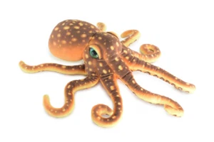 Octopus Toy, Brown, Stuffed Animal Plush, Realistic, Soft, Gift, 14" FT15 BB326 - Picture 1 of 8
