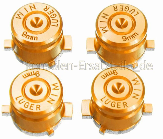2 Sets = 8 Metall Action Tasten Mod Bullet Buttons PS4 Controller Modding - GOLD - Bild 1 von 1