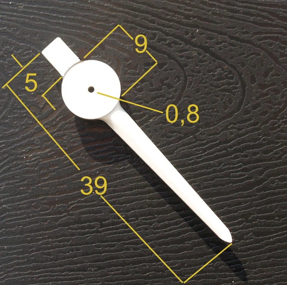 1 x ZEIGER POINTER  TACHONADEL WEISS  für INSTRUMENTE  Ø=80mm - Bild 1 von 1