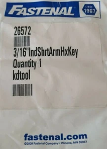 1pc Hex L-Key Allen Wrench 3/16" Long Arm- Fastenal Industrial - Picture 1 of 2