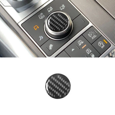 Cubierta de perilla de control de modo interior de fibra de carbono para Land Rover Range Rover Foto 1 de 4
