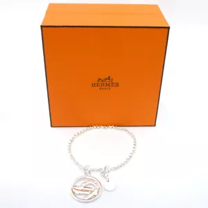 Authentic HERMES Horseshoe Bracelet Sterling Silver #36633799 - Picture 1 of 10