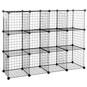 12-Cube Wire Closet Cabinet Storage Shelf Cube Storage Organizer Bookcase DIY   - Picture 1 of 11