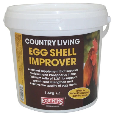 Equimins Country Living Egg Shell Improver 500g 1.5kg Calcium Phosphate Booster