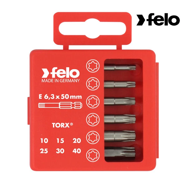 Felo - Profi Bit-Box Industrie, E 6,3 x 50 mm, 6-tlg. TORX® - - Bild 1 von 1