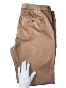 Perk Pants Slim Fit Stretch Mens 40x32 Brown Khaki Chino Trousers Preppy Golf - Picture 1 of 11