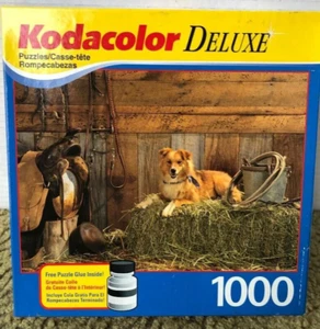 Kodacolor Deluxe "Border Collie on Guard" 1000 Piece Puzzle - Picture 1 of 4
